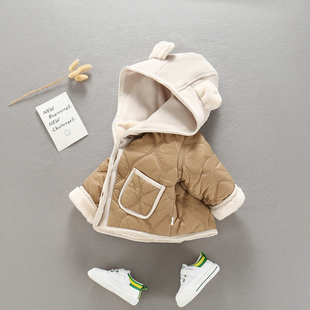 男童棉服冬季洋气儿童棉袄一岁宝宝夹棉外套婴儿棉衣加绒加厚外出