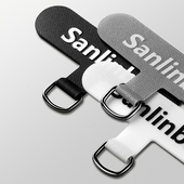 Sanlinba手机挂绳夹片超薄垫片防丢贴片多功能手绳可拆卸连接片斜挎不影响充电结实耐用男女手机壳固定片