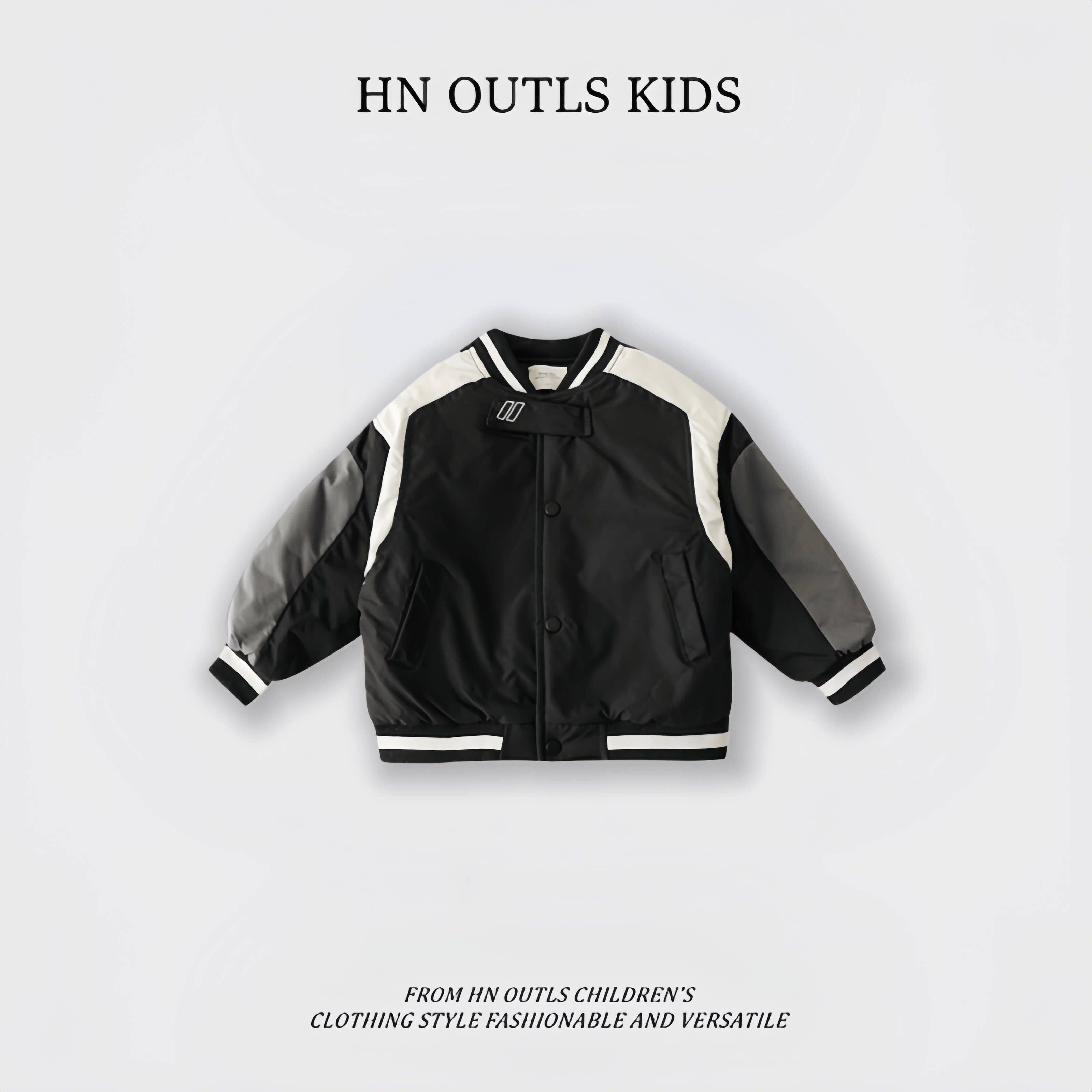 HNOUTLS男童加厚夹棉外