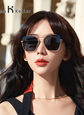 海伦凯勒2023新款度假墨镜ing适合大脸显脸小的太阳眼镜女款H8811