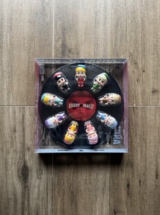 POPMART泡泡玛特Angry Molly 茉莉9体黑胶手办吊卡收藏套装礼物