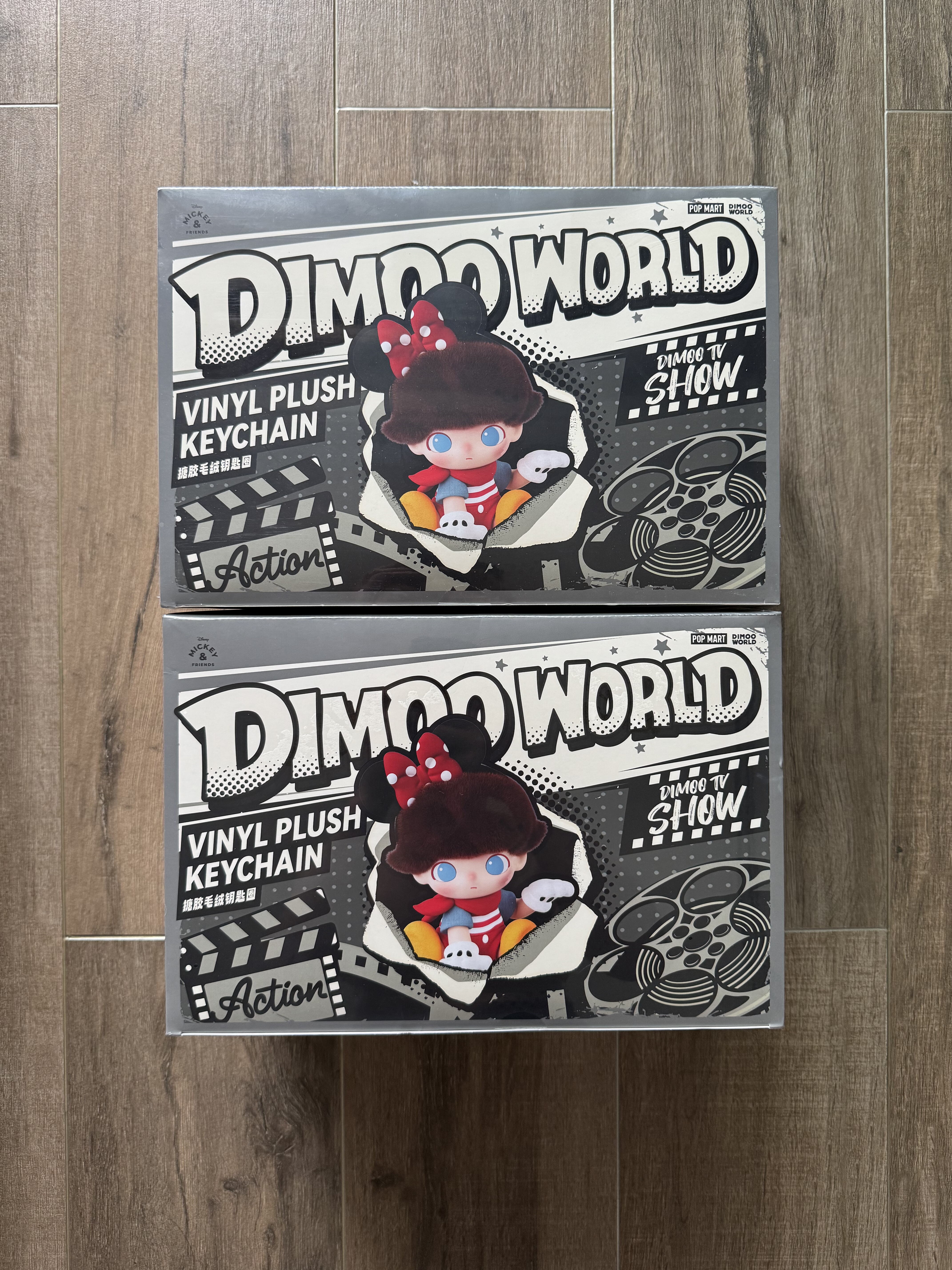 泡泡玛特DIMOO WORLD times迪士尼系列搪胶毛绒钥匙圈盲盒