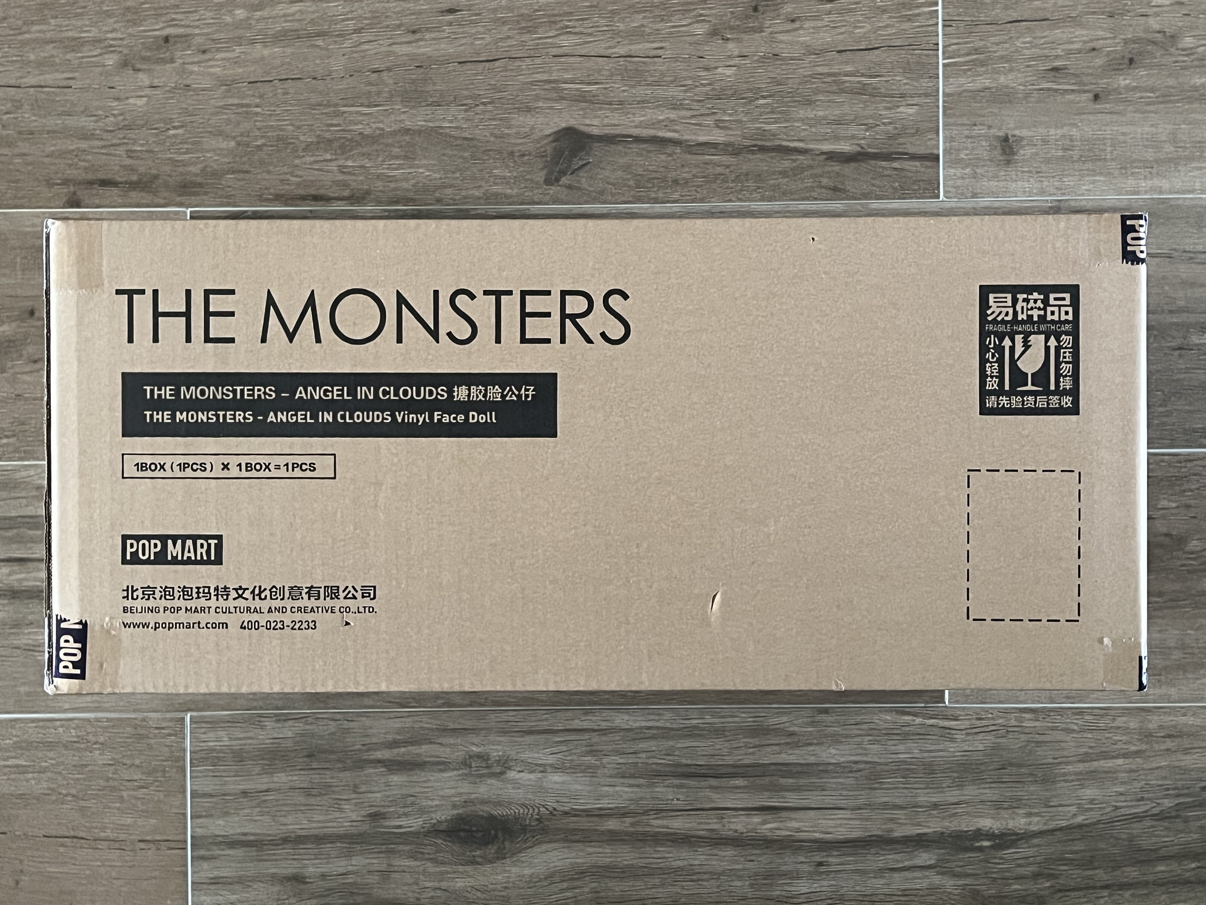 泡泡玛特THE MONSTERS ANGEL IN CLOUDS大天使搪胶脸毛绒公仔