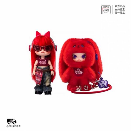 POPMART泡泡玛特MOLLY宋雨琦YUQI联名可动人偶BJD玩具摆件礼物