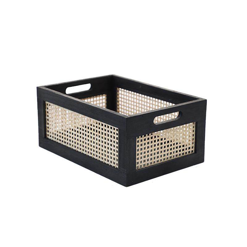 日式复古手工竹编收纳筐桌面收纳盒家居客厅书本零食杂物收纳框,收纳整理,脏衣篮,淘宝优惠券,粉丝福利购,淘宝优惠卷
