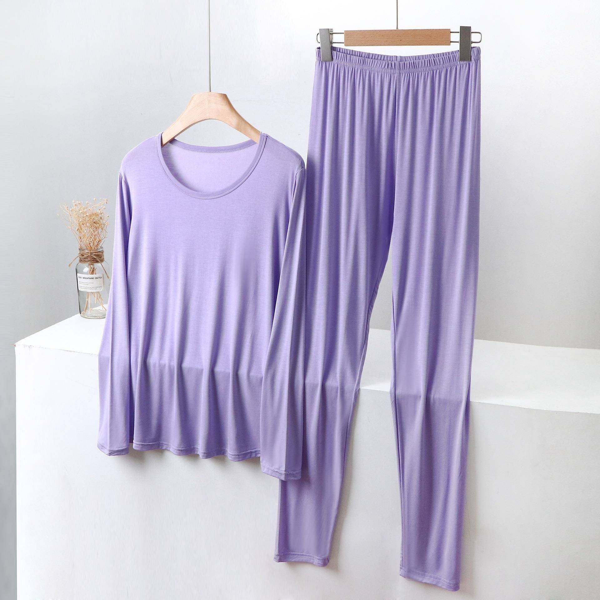 大码胖mm女莫代尔秋衣秋裤套装修身薄款打底纯色保暖内衣线衣线裤,女士内衣/男士内衣/家居服,保暖套装,淘宝优惠券,粉丝福利购,淘宝优惠卷