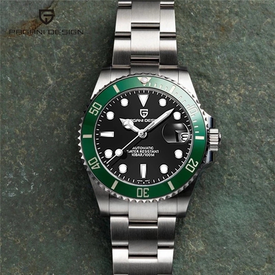 40mm绿水鬼防水全自动机械男表