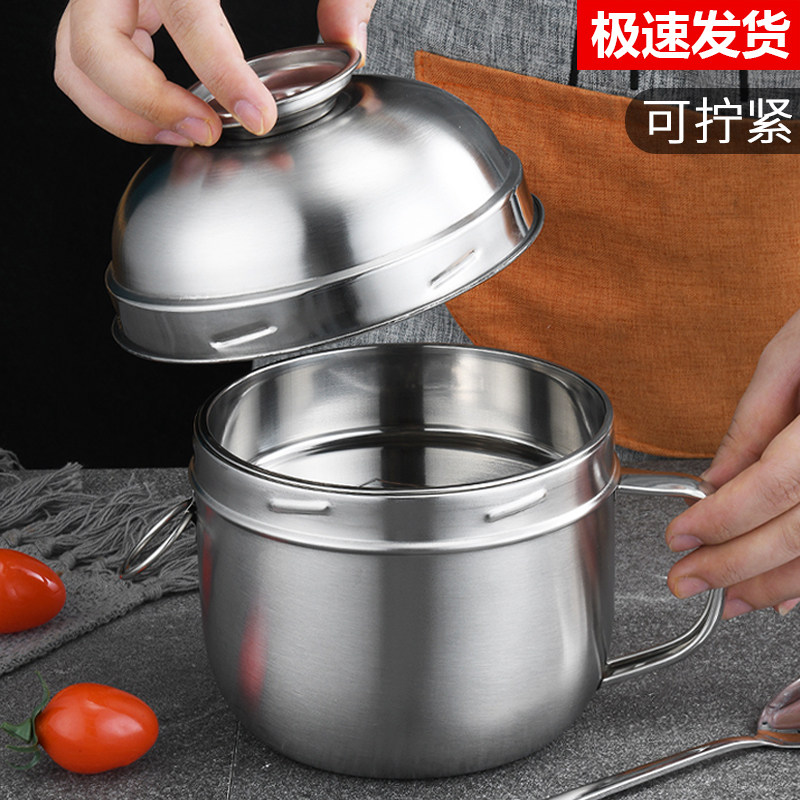 不锈钢碗304食品级上班族饭盒大号快餐杯泡面碗饭缸带盖餐具