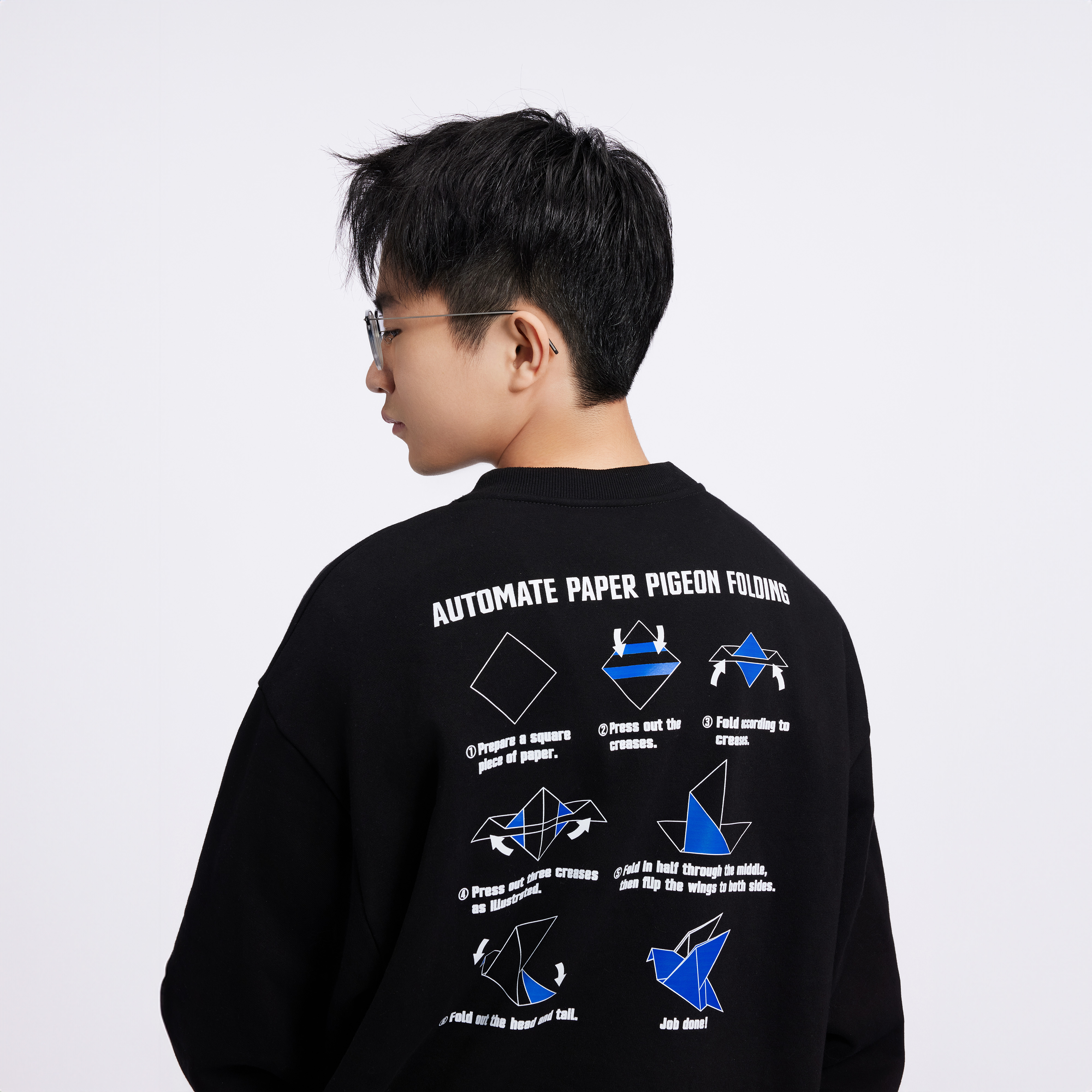 纸鸽何同学纯棉卫衣圆领