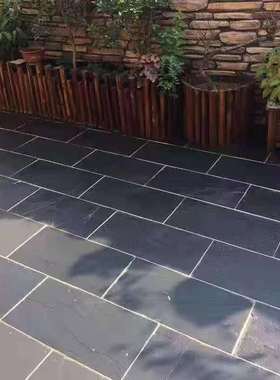 天然青石板庭院室外地砖户外阳台防滑文化石露台花园仿古院子地面