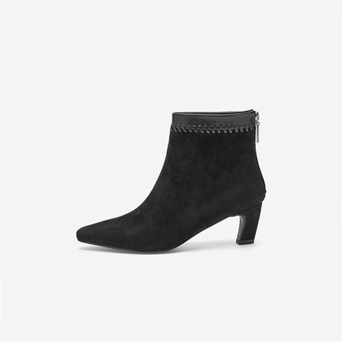 NineWest/玖熙黑色短靴高跟女鞋