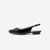 断码 玖熙夏季 清仓 Nine West 低跟凉鞋 女方头一字交叉扣带女鞋