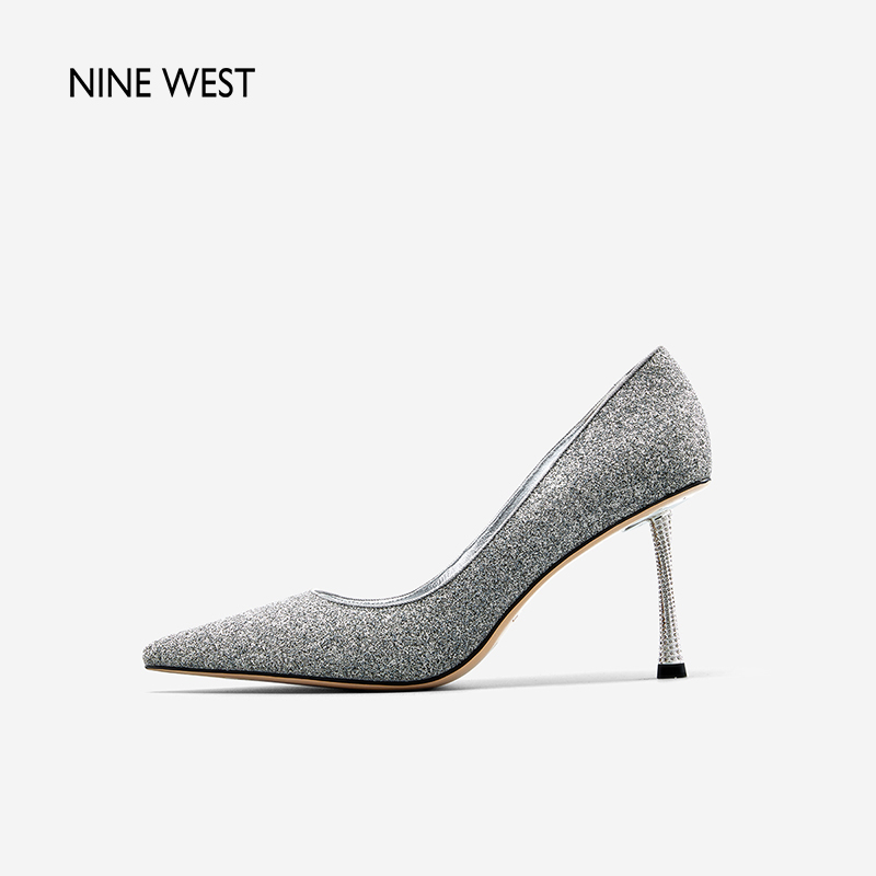 Nine West/玖熙高级感婚宴礼服鞋2024秋新款仙女风格利特尖头单鞋