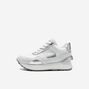 清仓款 厚底休闲鞋 Nine 玖熙春季 女圆头系带增高通勤女鞋 West