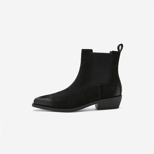 NineWest/玖熙切尔西靴中跟女鞋