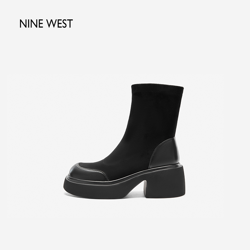 NineWest/玖熙弹力靴袜靴女尖头