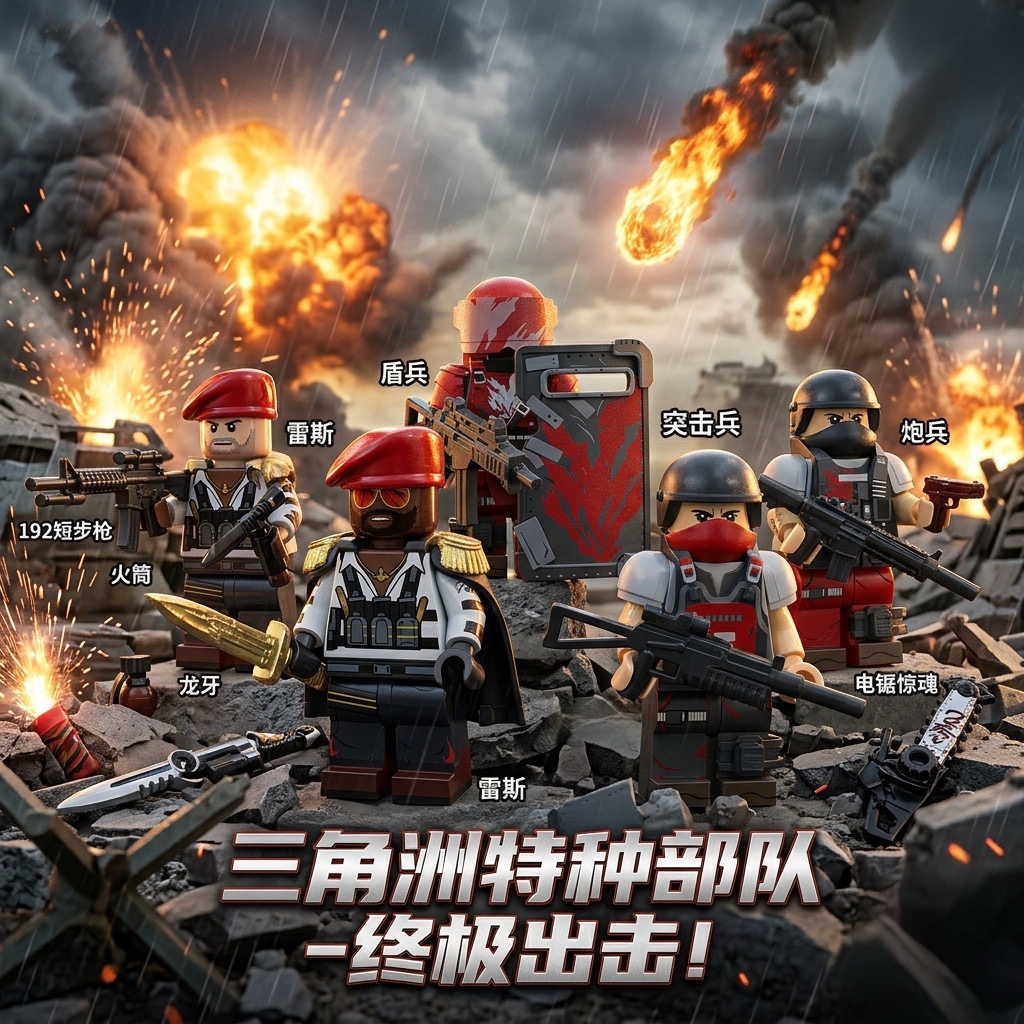 雷斯人仔阿萨拉炮兵盾兵突击三角洲护卫队哈德森加速特勤兼容乐高
