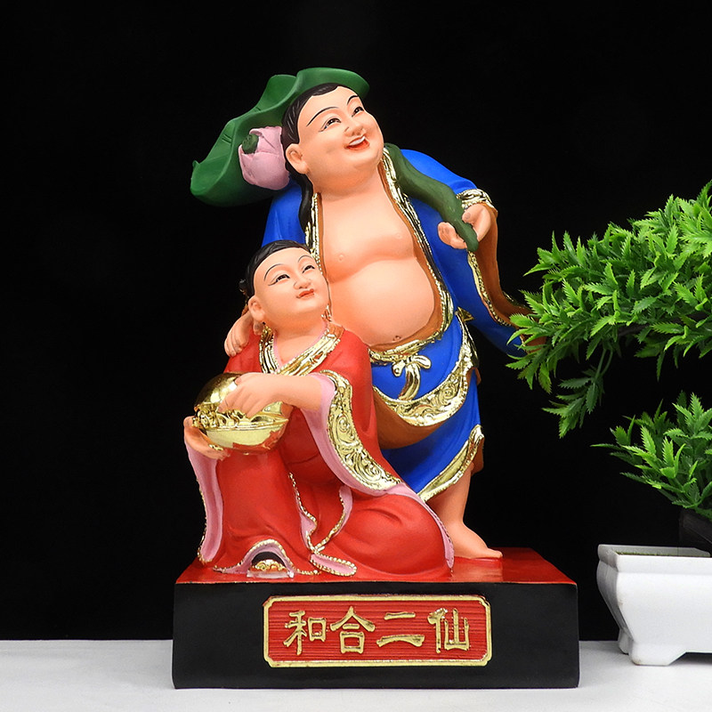 和合二 圣佛像 12寸合和二 神像图片