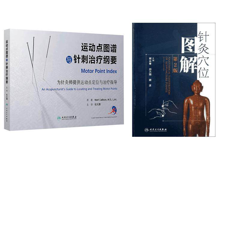 2 册运动点图谱与针刺治疗纲要 + 针灸穴位图解美马特卡利森原著杜元灏主译等针灸推拿穴位图解运动点针刺治疗中医针灸解剖图谱