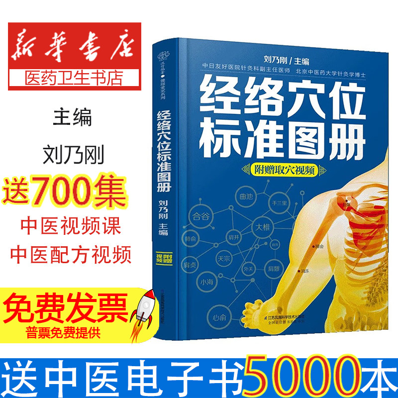 经络穴位标准图册刘乃刚江苏凤凰科学技术出版社真人版人体经络穴位取穴找穴位图谱中医推拿按摩养生保健穴位图解功效介绍常见疾病