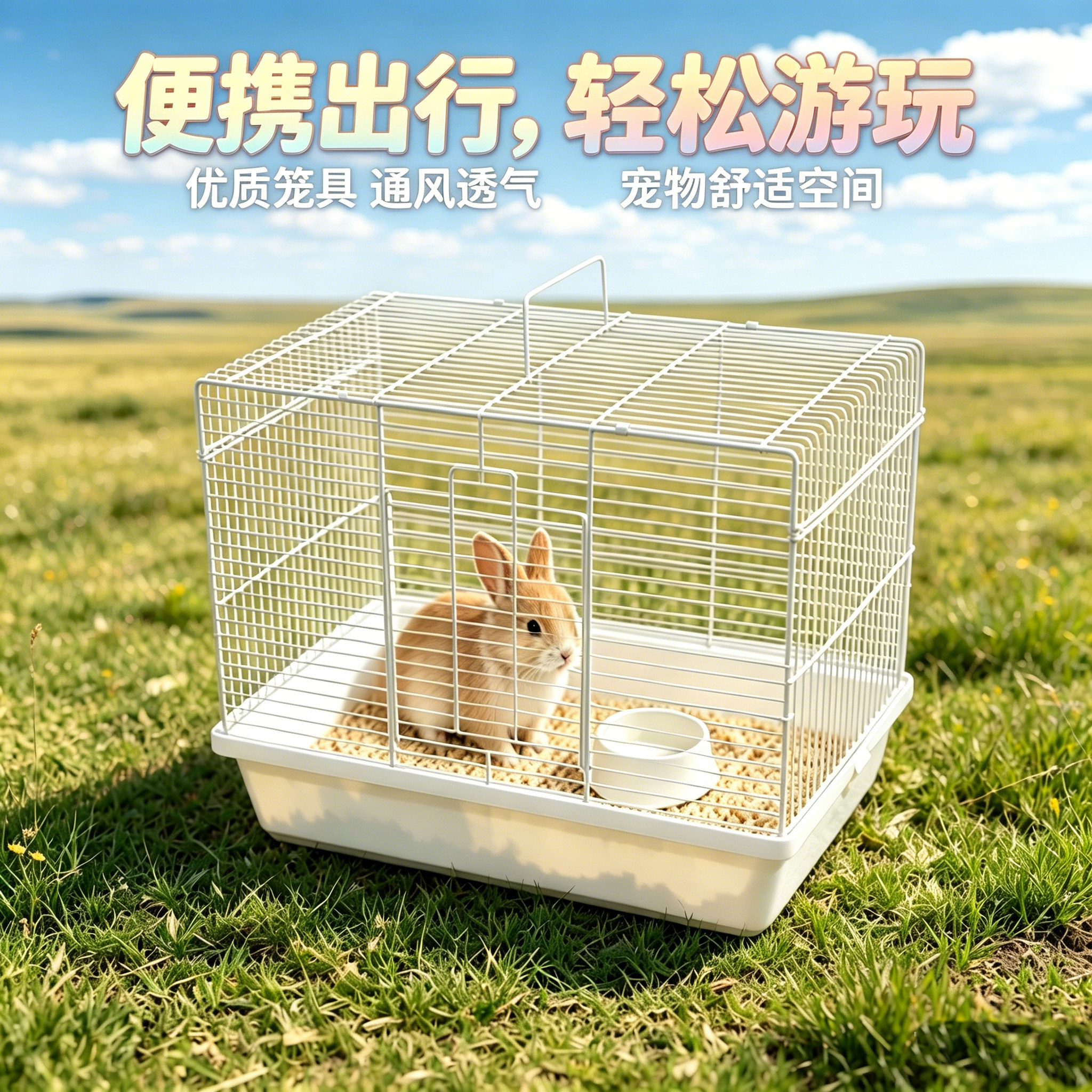 室内外大号防喷尿豪华兔笼图片