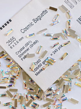 原装进口正品奥地利平底异型 2555 8*2.6MM 001SHIM闪烁白