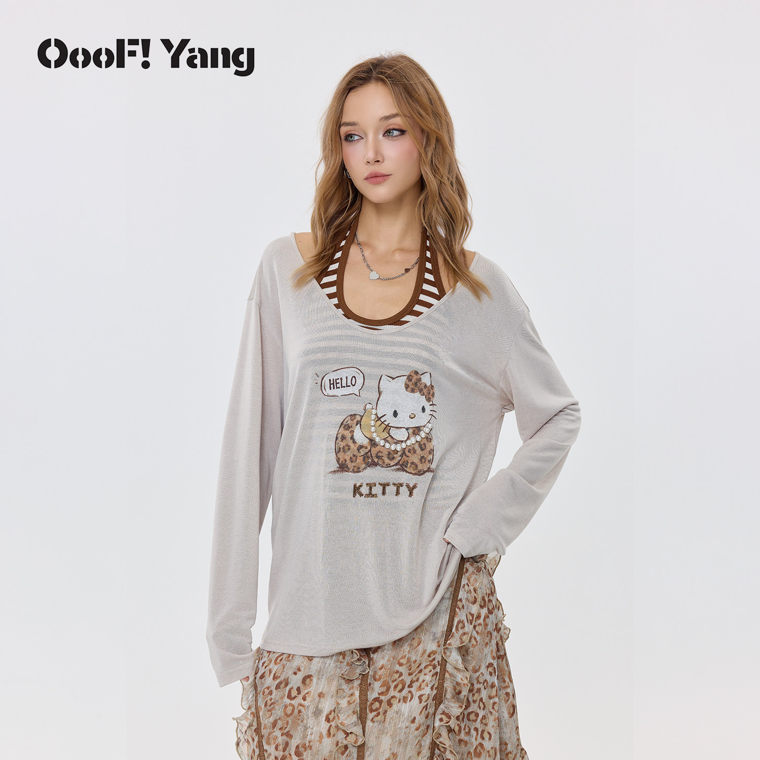 OooF!YangKT真两件套长袖背心图片