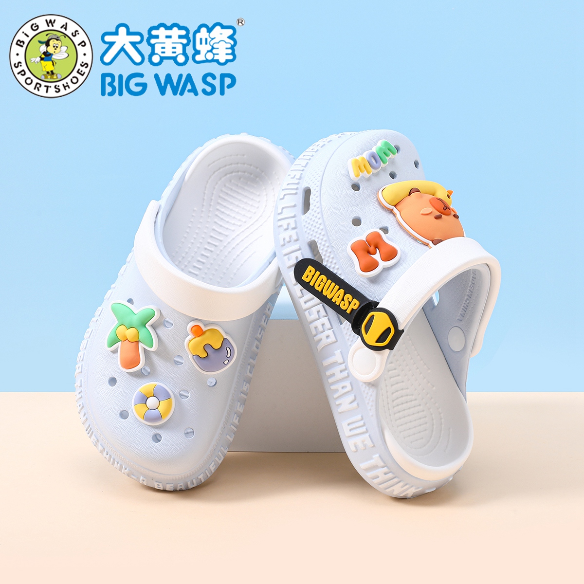BIGWASP中大童户外轻便游泳半拖