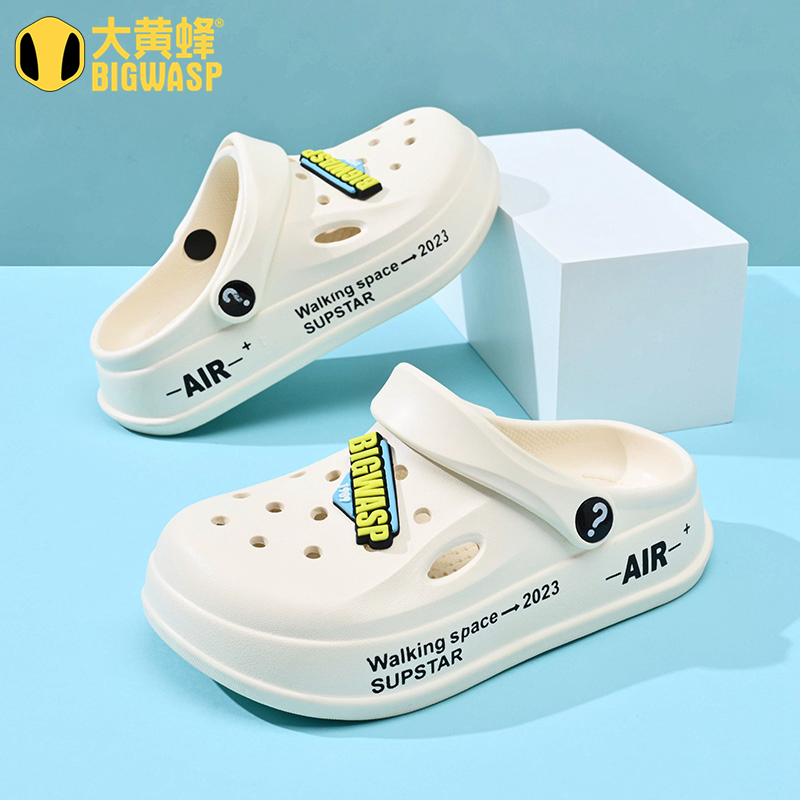 大黄蜂洞洞鞋防滑轻便防臭静音