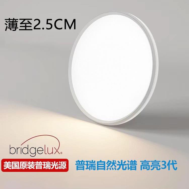 全光谱卧室护眼无缝超薄吸顶灯普瑞芯片简约现代阳台过道客厅灯具