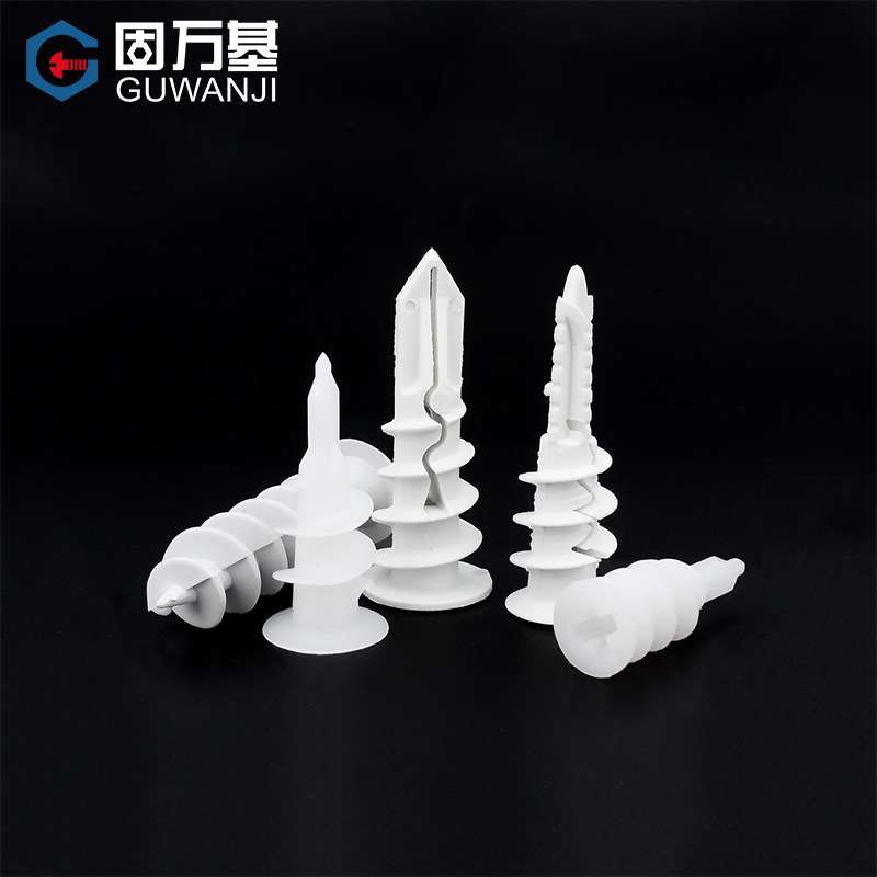 尼龙石膏板专用膨胀螺栓塑料管膨胀螺丝螺旋拧入式锚栓胀管自攻钉