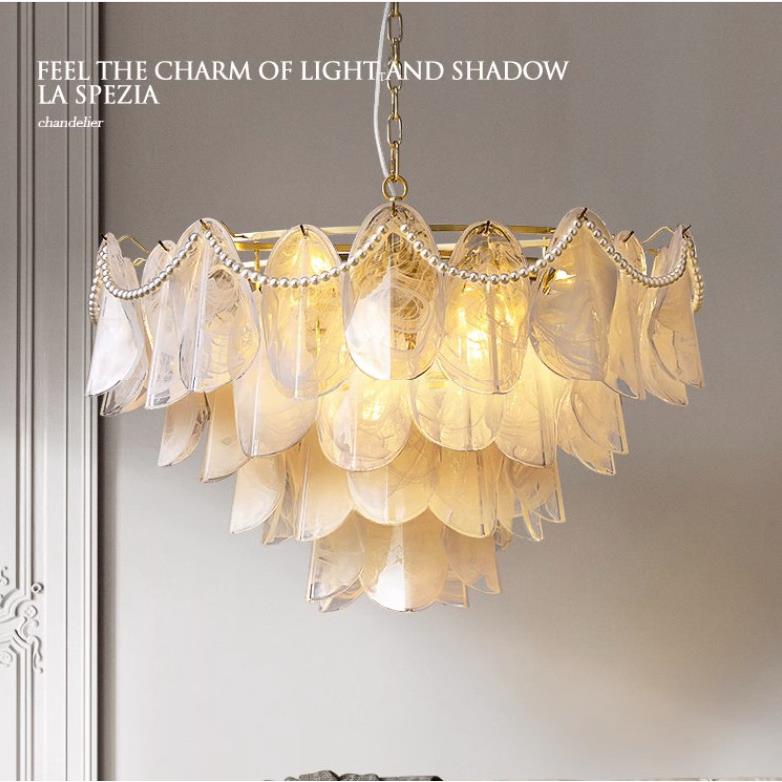 法式复古客厅吊灯大气轻奢宫廷卧室灯具新款设计师中古风格云雾灯