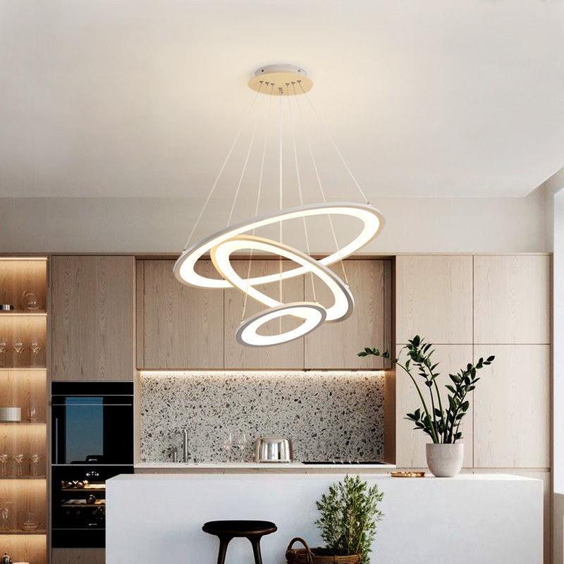 餐厅灯吊灯简约现代客厅灯北欧轻奢创意led复式楼大堂灯卧室灯具