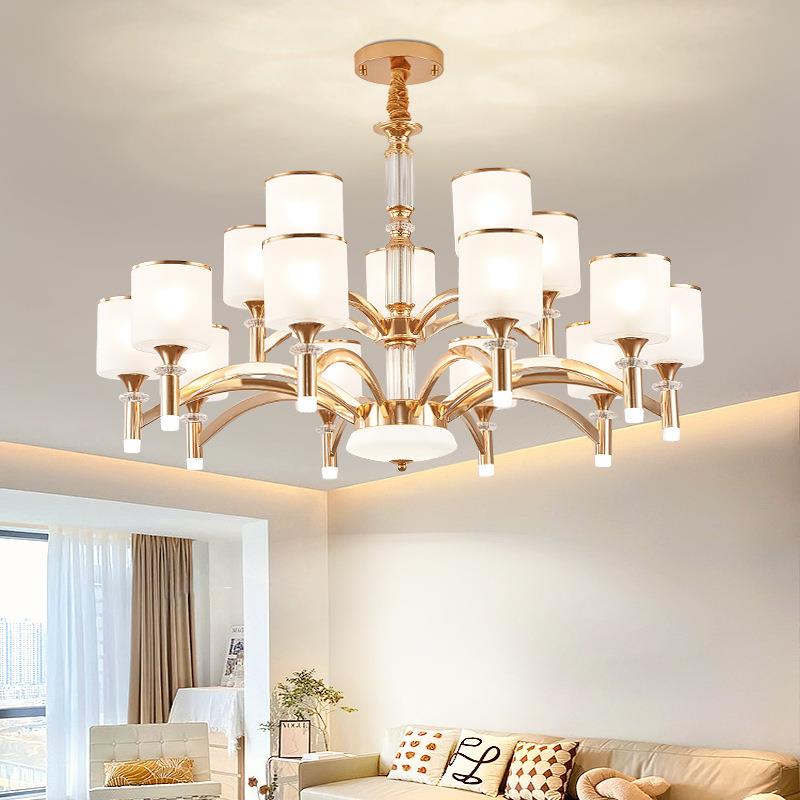 客厅吊灯2024年新款轻奢家用饭厅餐厅灯北欧现代简约灯具组合套餐