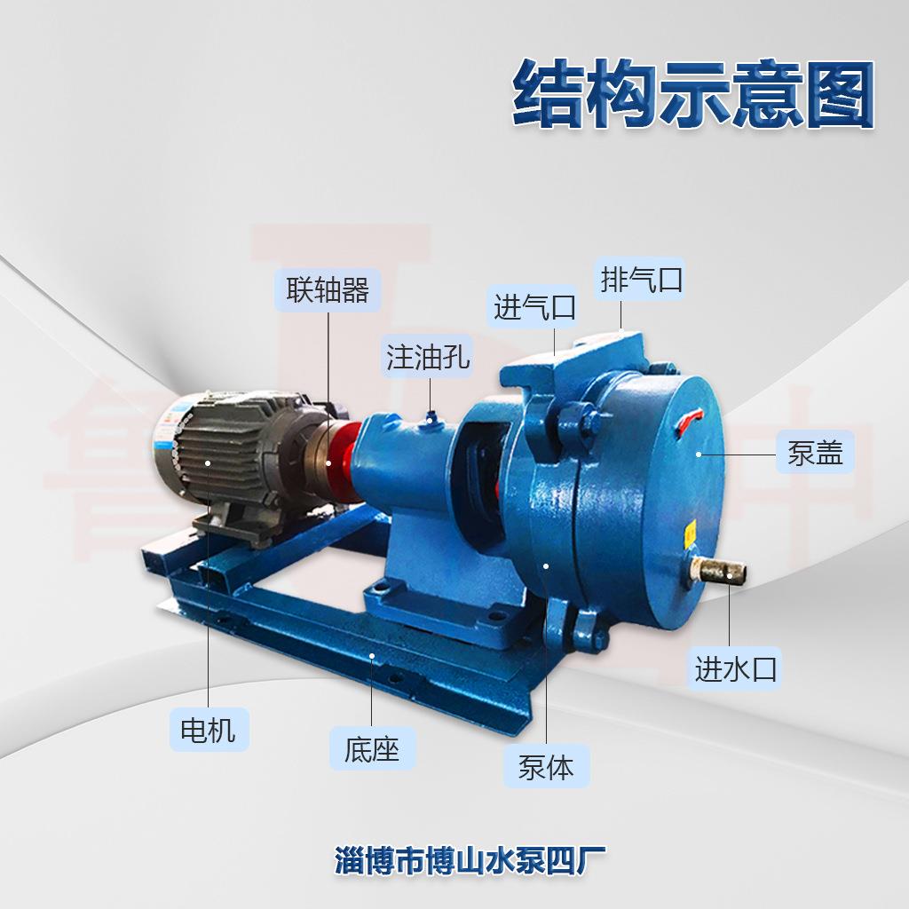 SZB-8型不锈钢水环真空泵卧式液环泵气体抽除过滤真空设备博山泵