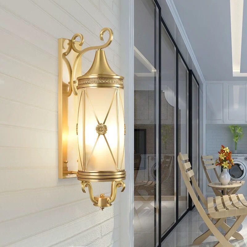 欧式全铜户外灯防水大门led壁灯 别墅阳台过道复古走廊庭院灯铜灯