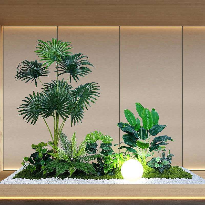 *室内大型仿真绿植造景组合橱窗装饰假植物景观造景庭院布置玄关