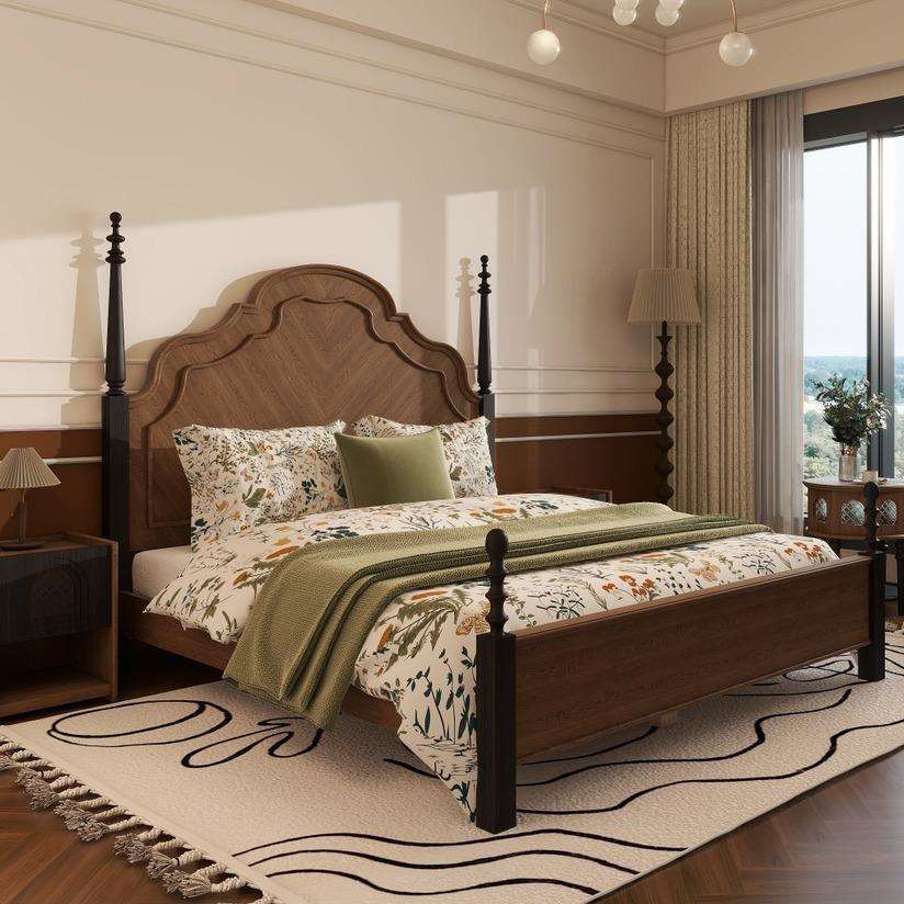 法式复古安娜床中古风系列全屋配套家具简约时尚主卧1.8M婚床