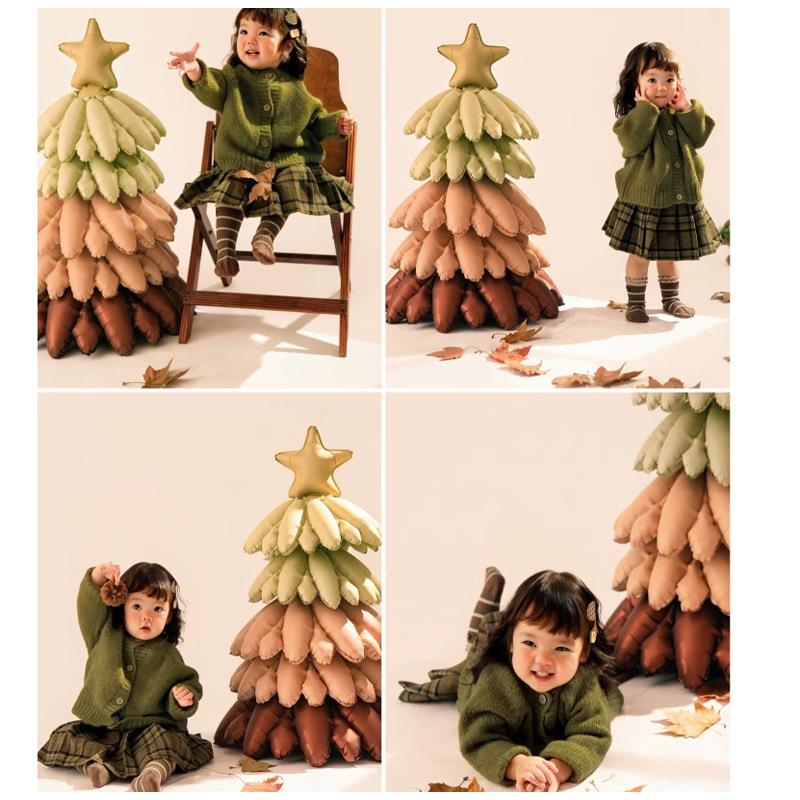 圣诞儿童摄影道具圣诞树气球影楼用品宝宝节日气氛拍照道具