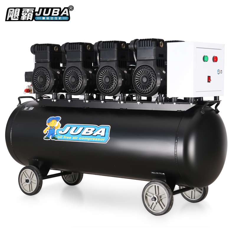 飓霸黑色经典款无油静音空压机220V380V充气喷漆汽修工业用气泵
