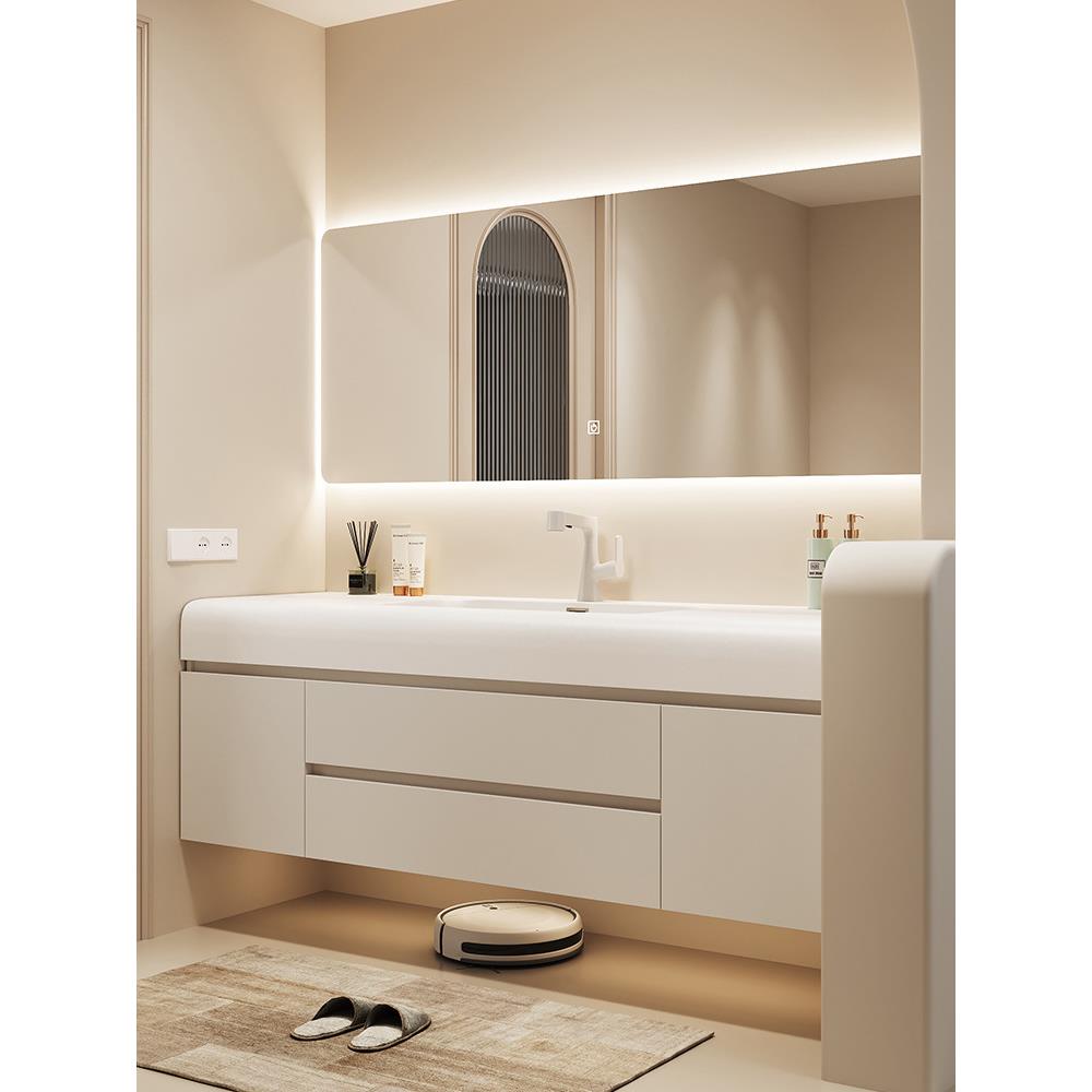 2024新款卫生间洗手陶瓷一体盆浴室柜洗漱洗脸池台盆组合