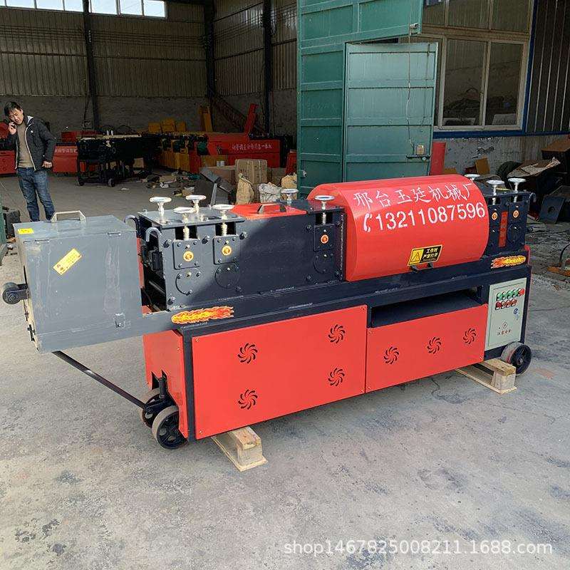 新型全自动双曲线钢管直管机 双曲线钢管调直除锈喷漆一体机