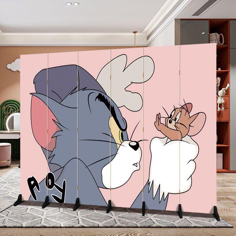 卡通屏风dz隔断母婴室客厅卧室儿童房折叠移动简约现代折屏