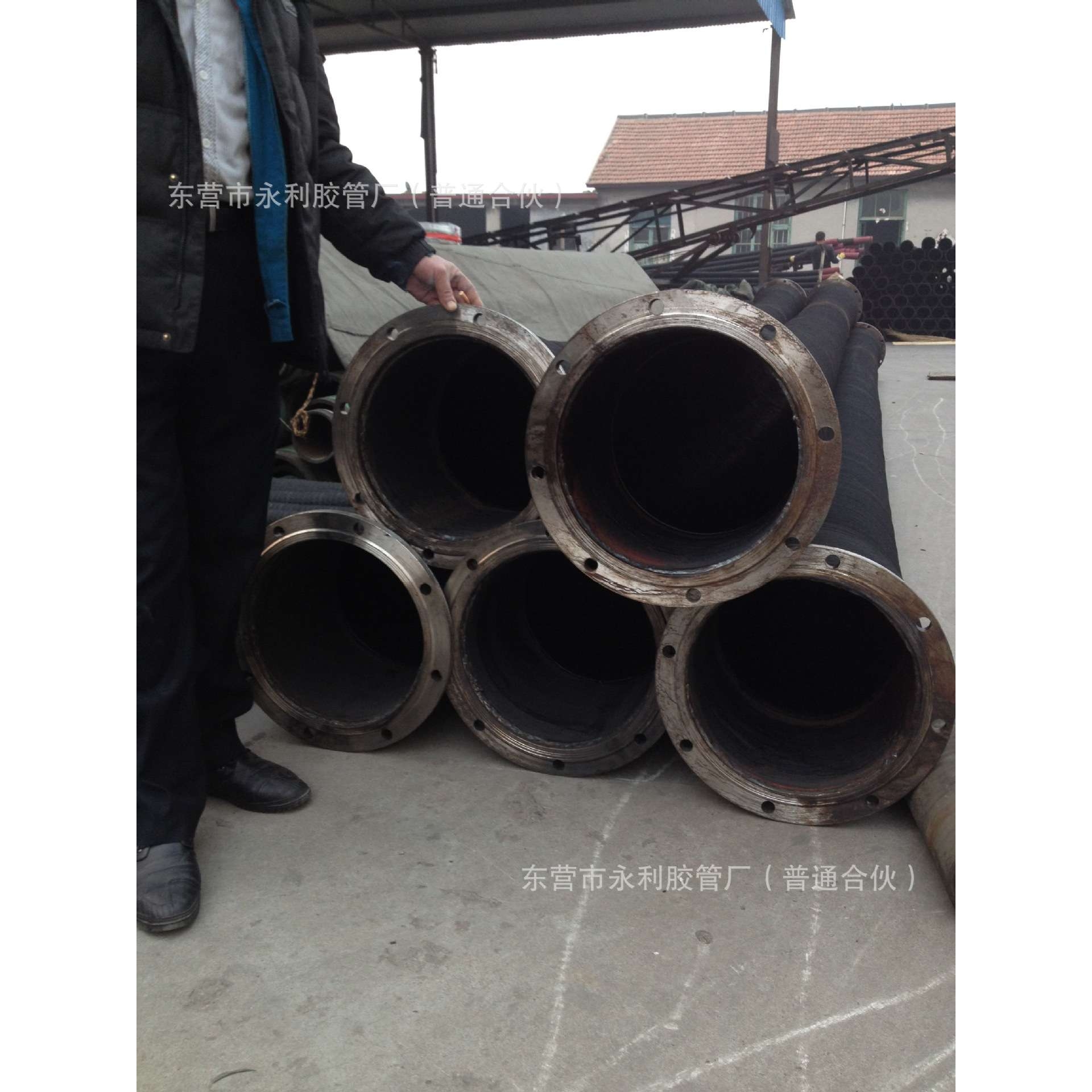 高品质吸排水输油排泥抽沙胶管 法兰橡胶钢丝管 高耐磨