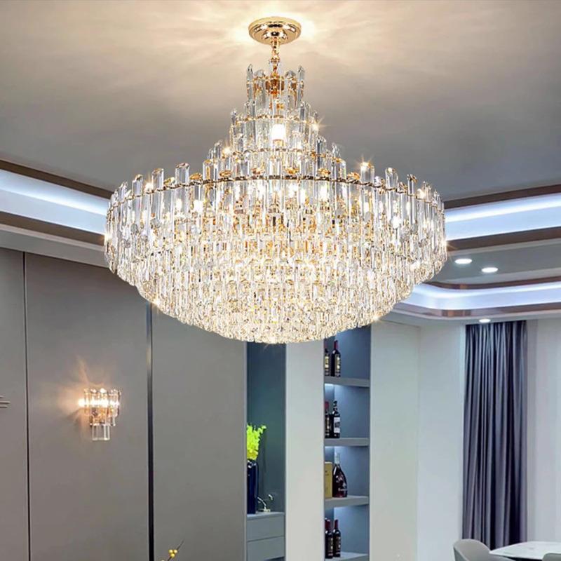 轻奢水晶客厅吊灯现代简约大厅主灯别墅豪华餐厅吊灯卧室个性灯具
