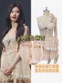 自制twice凑崎纱夏sana打歌服超仙水钻神女设计感亮钻蓬蓬连衣裙