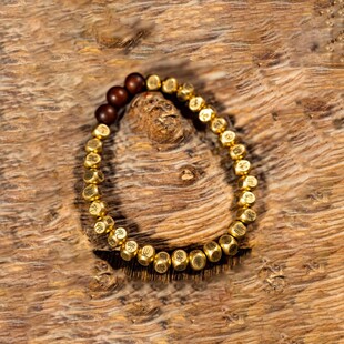 国潮新款 复古风保平安道系闺蜜手链礼物 道系饰品金光咒手串男女款