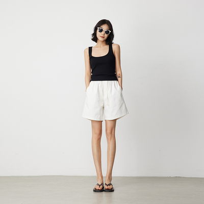ATUMU「短裤系列」春夏上新 丨松紧腰抽绳四分A字显瘦休闲裤AT433