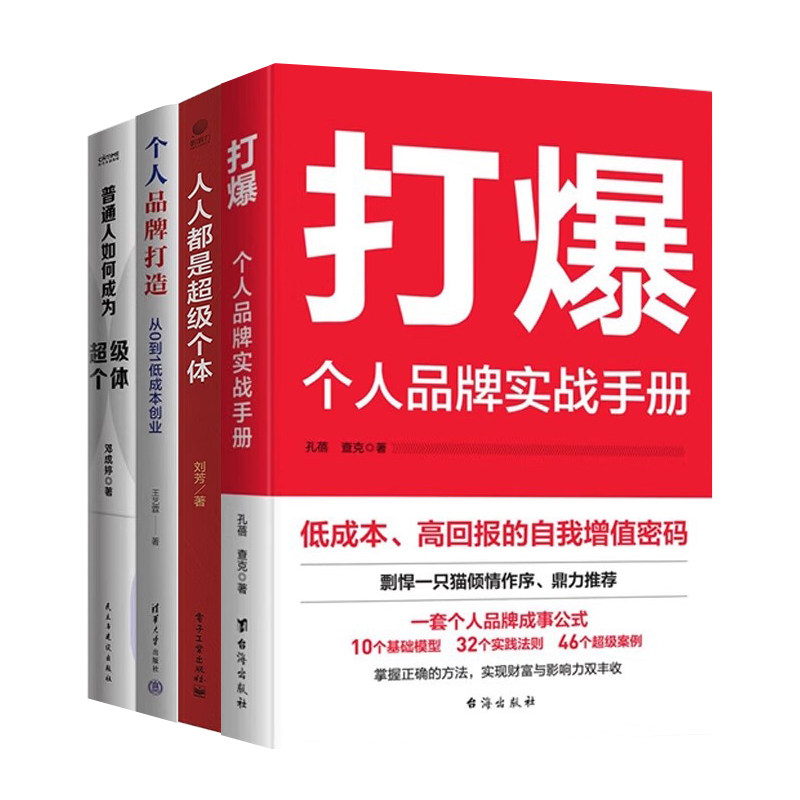 个体成功方法4册:打爆+人人都是超级个体：十大能力助力个体商业变现+个人品牌打造+普通人如何成为超级个体