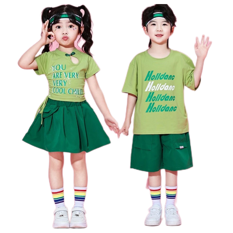 六一儿童啦啦队演出服夏季幼儿园儿童演出服
